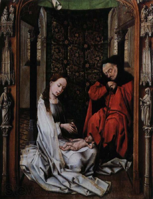 Rogier van der Weyden kristi fodelse altartavlan i miraflores Germany oil painting art